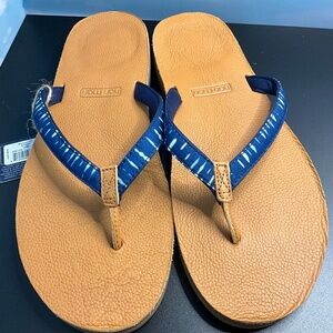 Hari Mari Shibori Leather Sandals in Indigo NWT US Women’s 11/Men’s 9-9.5/EU41